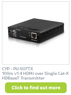 HDMI over single cat-X HDBaseT transmitter available at CIE Group