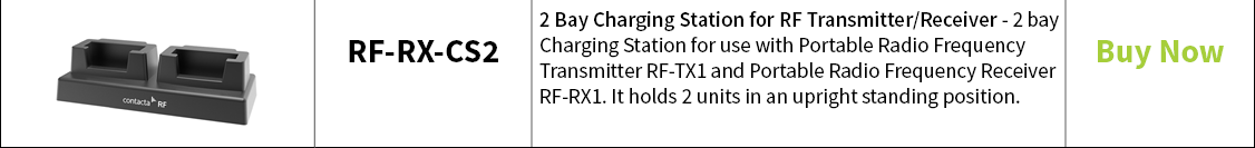 Contacta 2 Bay Charging Station for RF Transmitter/Receiver – RF-RX-CS2