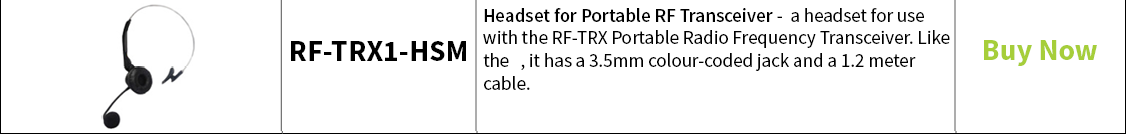 Contacta Headset for Portable RF Transceiver – RF-TRX1-HSM