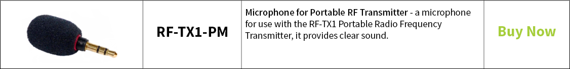 Contacta Microphone for Portable RF Transmitter – RF-TX1-PM