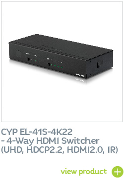 CYP EL-41S-4K22 4-Way HDMI Switcher (UHD, HDCP2.2, HDMI2.0, IR)