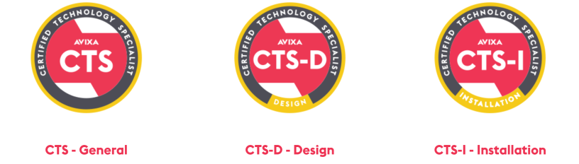Avixa CTS, CTS-D and CTS-I